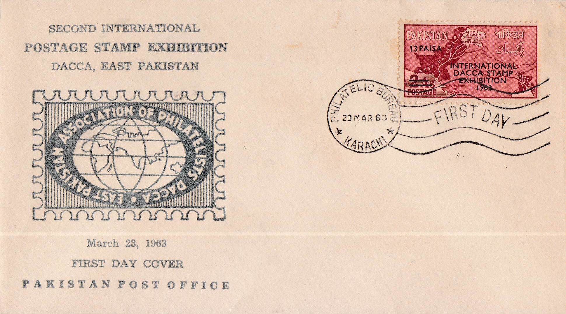 (image for) Pakistan Fdc 1963 International Stamp Exhibition Dacca